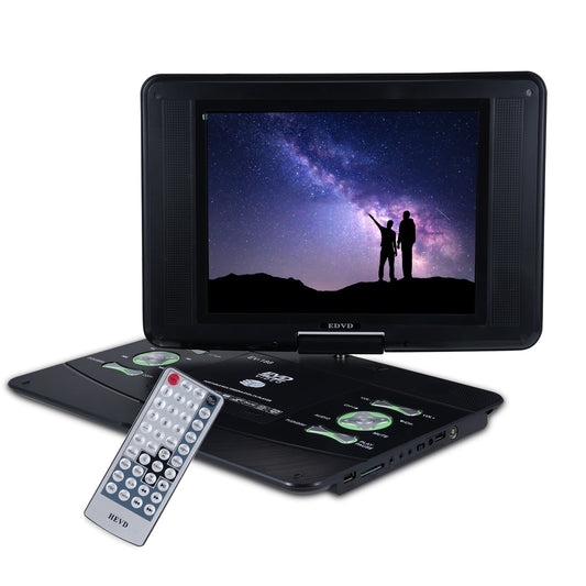 20.8" Portable DVD Player with 12.2" HD Screen for Car, Built-in Rechargeable Battery, Dual Stereo Speakers, Support CD/DVD/SD Card/USB/TV Sync, Remote Control, with Car Charger & AC Adapter