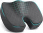 Seat Cushion - Memory Foam Cushion for Office Chair, Car Seat, Airplane, Bleacher - Sciatica & Hip & Coccyx Pain Relief Desk Chair Cushion for Long Sitting Office Workers, Car Drivers